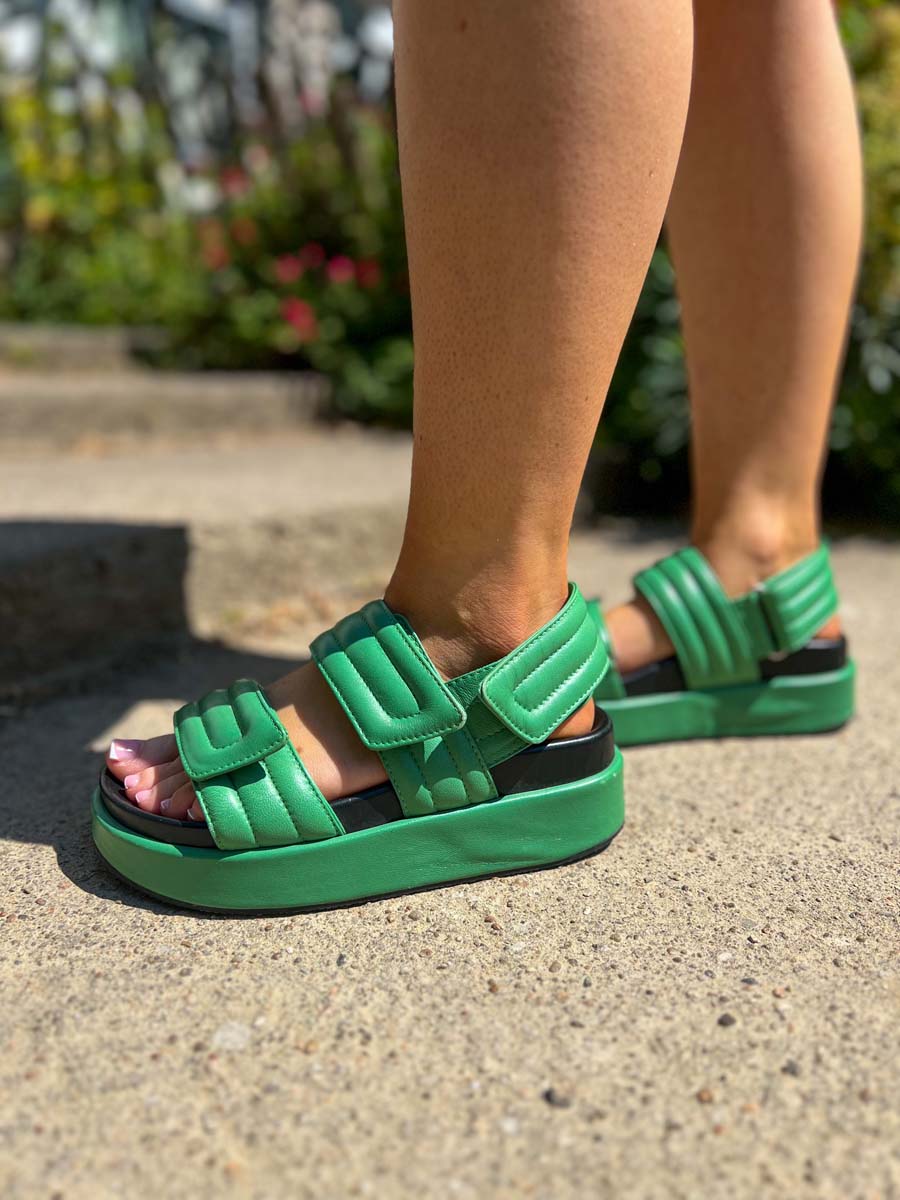 Sandales Dries Van Noten en cuir vert Sandales Dries Van Noten en cuir vert