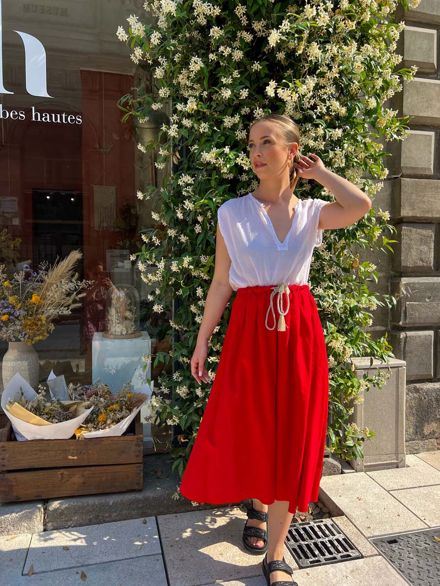 Jupe rouge Forte Forte Jupe rouge Forte Forte