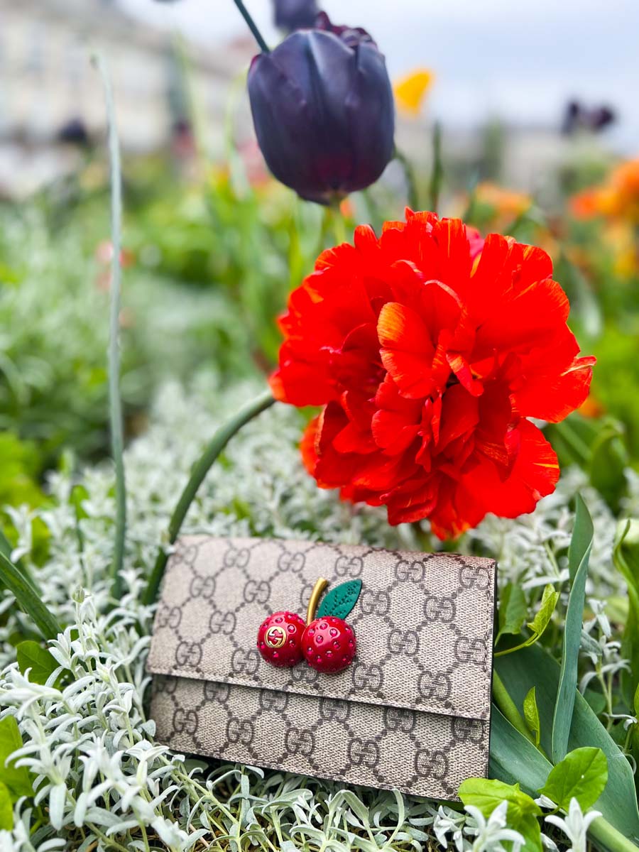 Mini Sac Suprême GG avec cerises Mini Sac Suprême GG avec cerises